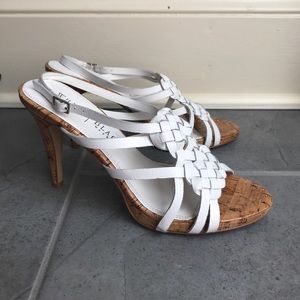 White House Black Market leather heels size 8
